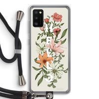 Hello bloemen: Samsung Galaxy A41 Transparant Hoesje met koord