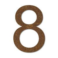 LIROdesign - Huisnummer cortenstaal 15cm - Nr. 8