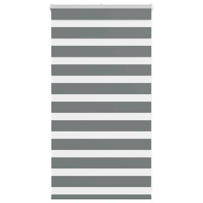 VidaXL Zebra rolgordijn 90x100 cm stofbreedte 85,9 cm donkergrijs