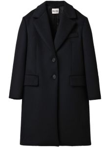 Miu Miu manteau en velours à boutonnière - Noir