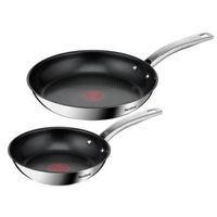 Pannenset Tefal B817S255 Staal Roestvrij staal 2 Onderdelen 2 Stuks Ø 20 cm Ø 26 cm - thumbnail