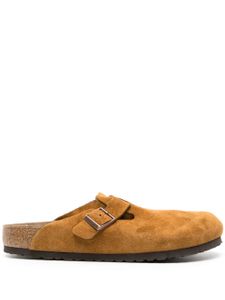 Birkenstock sandales sabots Boston en daim - Marron