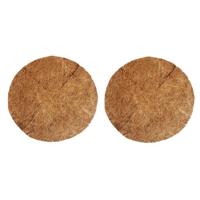 Esschert Desig Inlegvel - 2x stuks - kokos - voor hanging basket - 25 cm - kokosinleggers