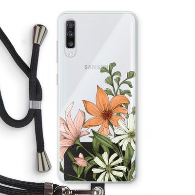 Floral bouquet: Samsung Galaxy A70 Transparant Hoesje met koord