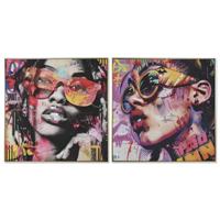 Schilderij Home ESPRIT Modern Stads 80 x 3,5 x 80 cm (2 Stuks)
