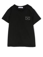 Dolce & Gabbana Kids t-shirt en coton à plaque logo - Noir