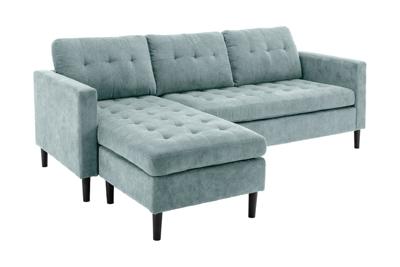 Hoekbank STOCKHOLM 220cm 3-zits cord aqua - 44151