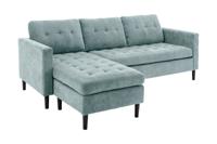 Hoekbank STOCKHOLM 220cm 3-zits cord aqua - 44151