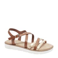 Graceland sandalen bruin/goud - thumbnail