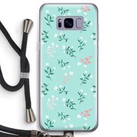 Small white flowers: Samsung Galaxy S8 Transparant Hoesje met koord