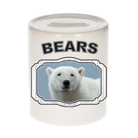 Dieren liefhebber witte ijsbeer spaarpot - ijsberen cadeau - thumbnail