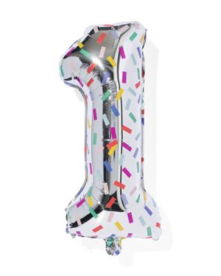 HEMA Folieballon Cijfer 1 Confetti XL
