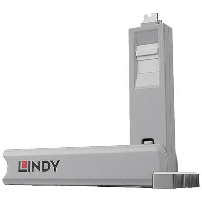 LINDY Kabel-/Adapterset Sleutel voor USB-C-poort Set van 4 stuks Wit Incl. 1 sleutel