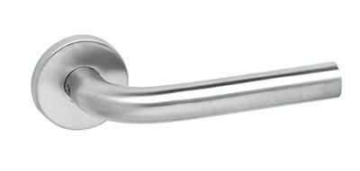 Lita IntAcc paar op rnd rozet m/ PC. roz. RVS mat