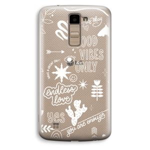 Good vibes: LG K10 (2016) Transparant Hoesje
