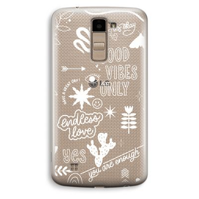 Good vibes: LG K10 (2016) Transparant Hoesje