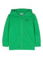 Kenzo Kids sweat zippé à logo imprimé - Vert