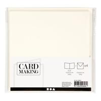 Creativ Company Kaarten en enveloppen off-white, 4st.