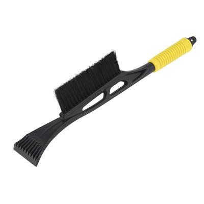 IJskrabber met borstel - extra lang - zwart/geel - 53 cm - kunststof - raamkrabber