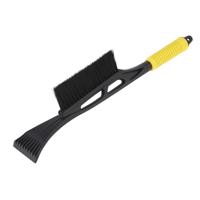 IJskrabber met borstel - extra lang - zwart/geel - 53 cm - kunststof - raamkrabber