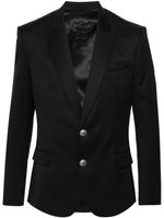 Balmain blazer en laine à simple boutonnage - Noir - thumbnail