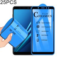 25 stuks 2.5 D volledige lijm volledige cover keramiek film voor Galaxy A8 (2018)