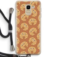 Croissant: Samsung Galaxy J6 (2018) Transparant Hoesje met koord