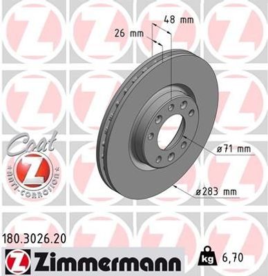 Remschijf Coat Z 180302620