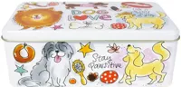 Blond Amsterdam koekblik rvs dog love 20x11x7cm multi