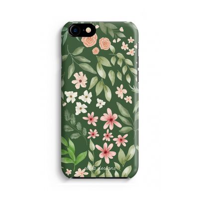 Botanical green sweet flower heaven: Volledig geprint iPhone SE 2020 Hoesje