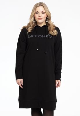 Yoek Jurk met capuchon LA BOHÈME | Zwart | Maat 38/40