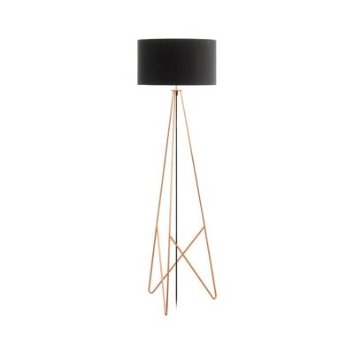 Stars of Light Design vloerlampCamporale roodkoper met zwarte lampenkap - 39229
