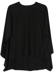 Rodebjer blouse à design de cape - Noir