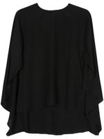 Rodebjer blouse à design de cape - Noir