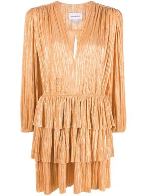 Sabina Musayev robe Mina à volants superposés - Orange