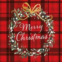Kerst thema servetten - 20x st - rood geruit - 33 x 33 cm - Merry Christmas Kerst thema servetten - 20x st - rood geruit - 33 x 33 cm - Merry Christmas