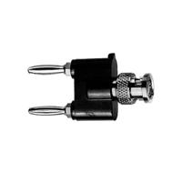 Telegärtner 100023663 Meetadapter BNC-stekker - Banaanstekker 4 mm, Banaanstekker 4 mm Zwart, Zilver