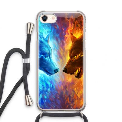 Fire & Ice: iPhone 7 Transparant Hoesje met koord