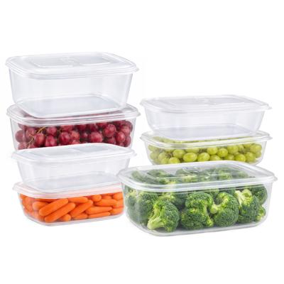 Plasticforte Vershoudbakjes set Classic - 7x stuks - vriezer / magnetron - kunststof - diverse maten