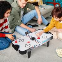 Lucht-Aangedreven Hockey Speltafel Set met Elektronische LED Score Teller 2 Pucks 2 Pushers 2 Doeldozen 42 Inch Tafelmodel Air Hockey Tafel Lucht-Aangedreven Hockey Speltafel Set met Elektronische LED Score Teller 2 Pucks 2 Pushers 2 Doeldozen 42 Inch Tafelmodel Air Hockey Tafel