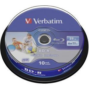 Verbatim BD-R Blu-Ray 25GB 6x 10st. Spindle Printable