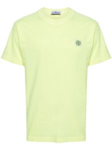 Stone Island t-shirt en coton à patch Compass - Jaune