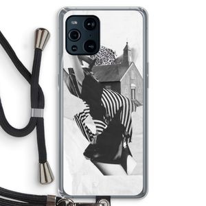 House: Oppo Find X3 Transparant Hoesje met koord