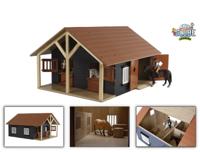 Kids Globe globe paardenstal met 2 boxen en berging, 1:24
