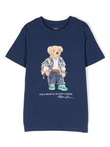 POLO RALPH LAUREN KIDS t-shirt en coton à motif Polo Bear - Bleu