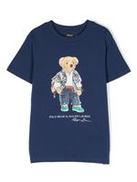 POLO RALPH LAUREN KIDS t-shirt en coton à motif Polo Bear - Bleu - thumbnail