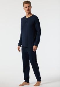 Schiesser Schiesser Pyjama Long dark blue 178109 54/XL