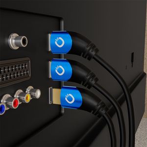 Oehlbach D1C42532 HDMI-kabel HDMI Aansluitkabel HDMI-A-stekker, HDMI-A-stekker 2.00 m Zwart 8K UHD, Afgeschermd (drievoudig)