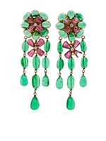 CHANEL Pre-Owned boucles d'oreilles à strass (1993) - Vert - thumbnail