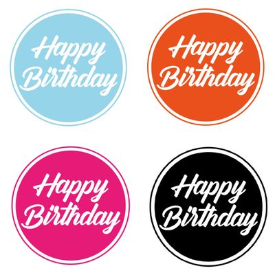 40x stuks gekleurde Happy Birthday thema bierviltjes/onderzetters